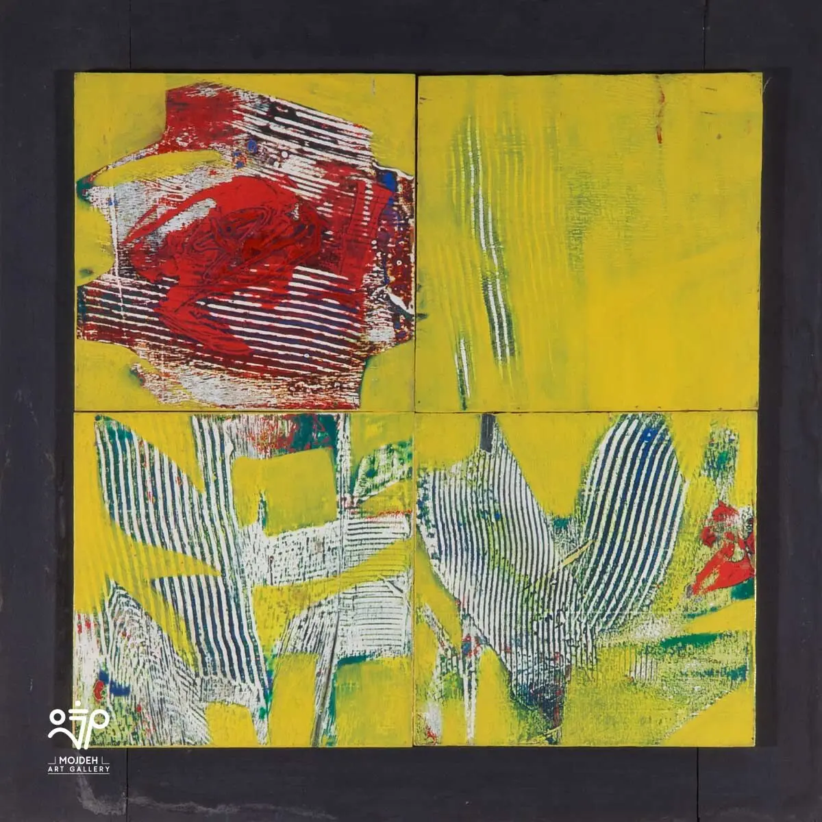 Mehdi Sahabi - 62 × 62 cm- Acrylic on wood - 1995
