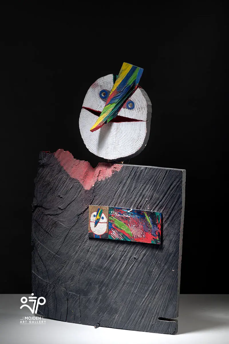 Mehdi Sahabi - 80 × 26 × 20 cm - Mixed Media and wood - 1995