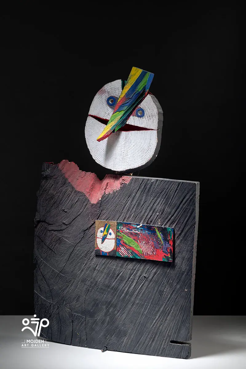 Mehdi Sahabi - 80 × 26 × 20 cm - Mixed Media and wood - 1995