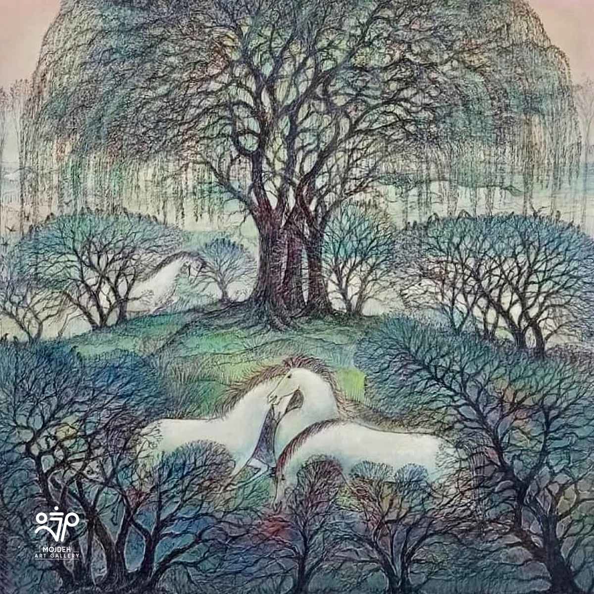 Hossein Mahjoubi - 50 × 50 cm - Oil on canvas