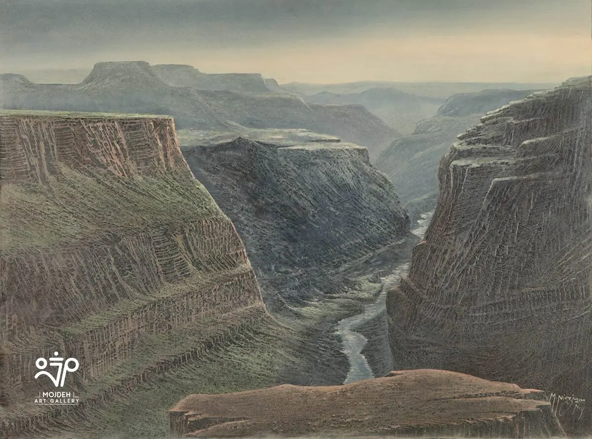 Manouchehr Niazi - Grand Canyon - 90 × 120 cm - Oil on canvas - 2000 - Private Collection