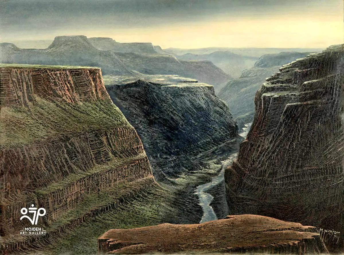 Manouchehr Niazi - Grand Canyon - 90 × 120 cm - Oil on canvas - 2000 - Private Collection