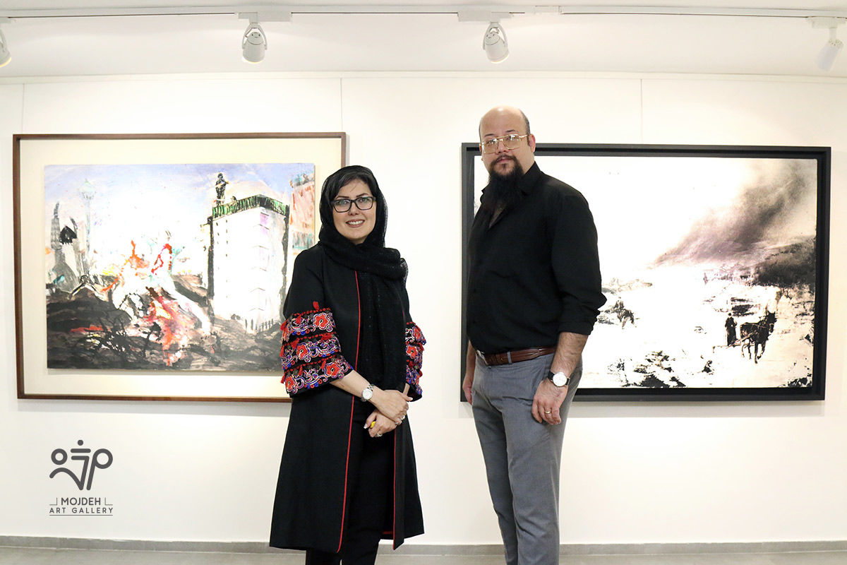 مژده طباطبائی و علی خالق در نمایشگاه سکوت نامحسوس  / Group Painting Exhibition Titled Intangible Silence