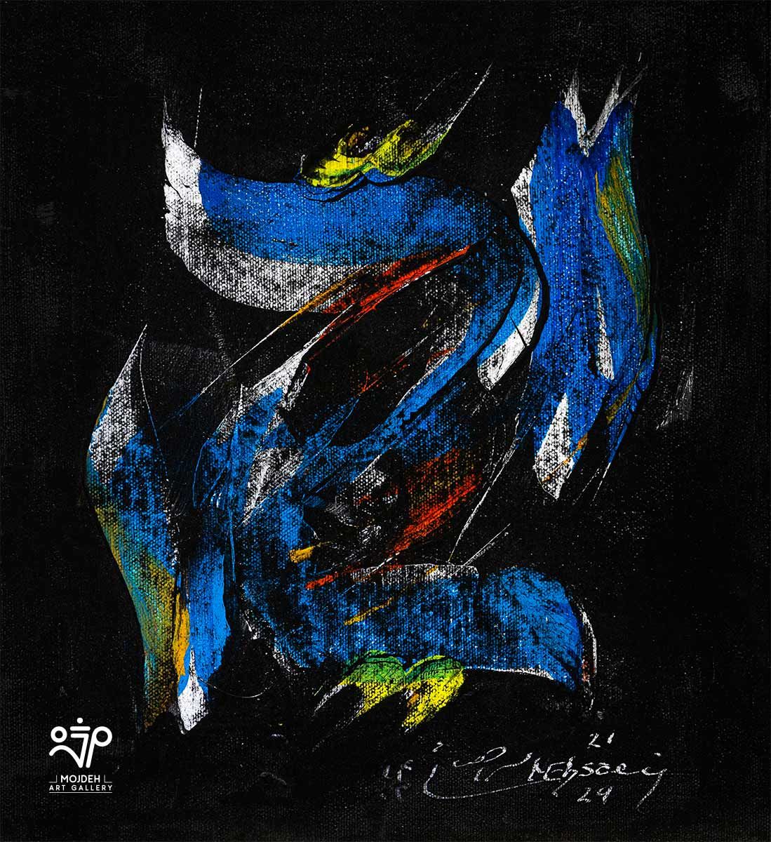 Mohammad Ehsaei - 33 × 30 cm - Car paint on canvas - 2024