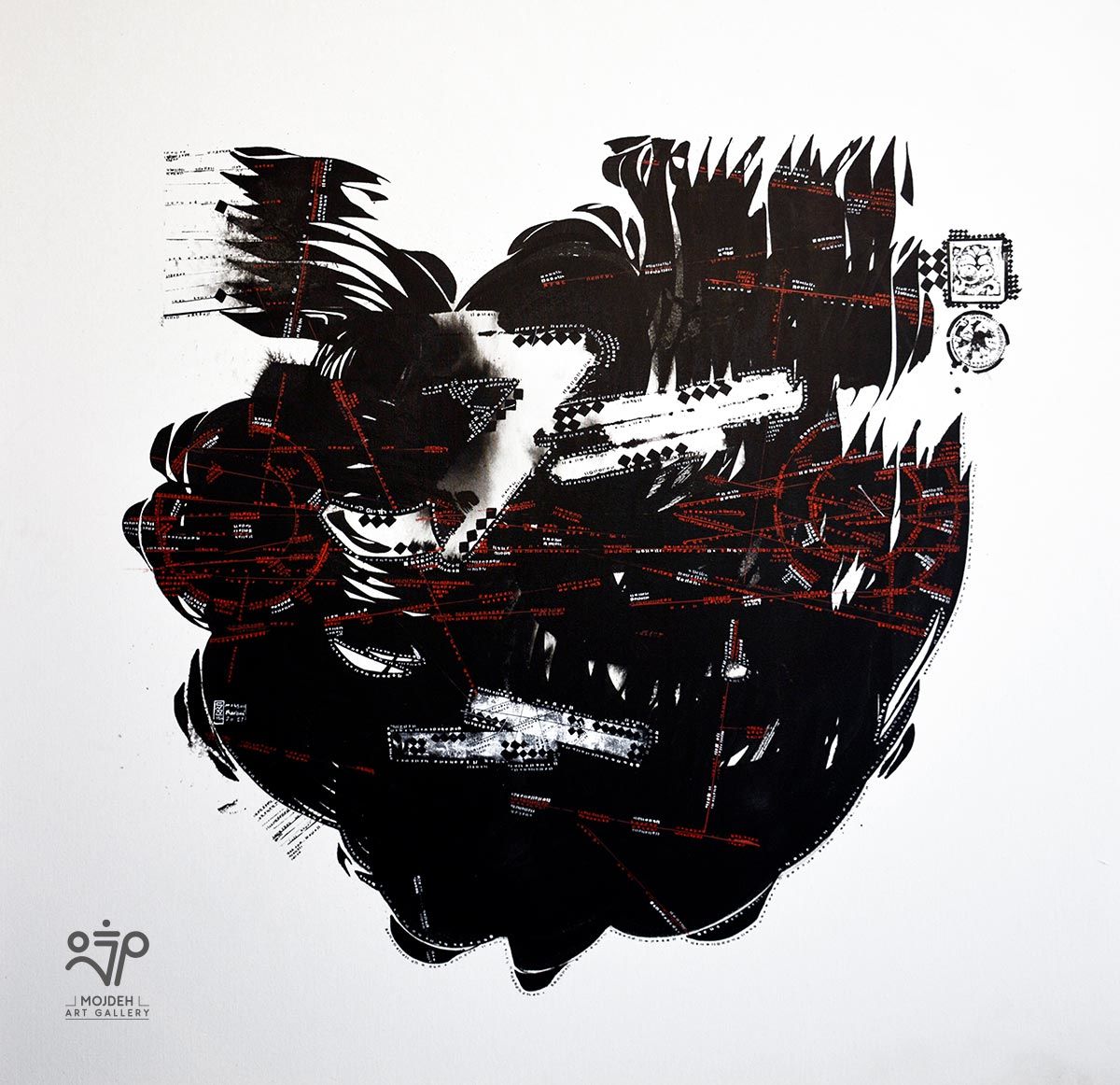 Mohsen Karami - 100 × 100 cm - Ink on canvas - 2021