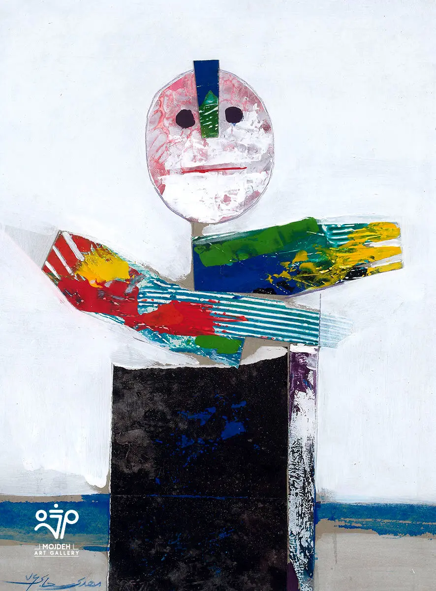 Mehdi Sahabi - 70 × 35 × 20 cm - Mixed Media and wood - 2001