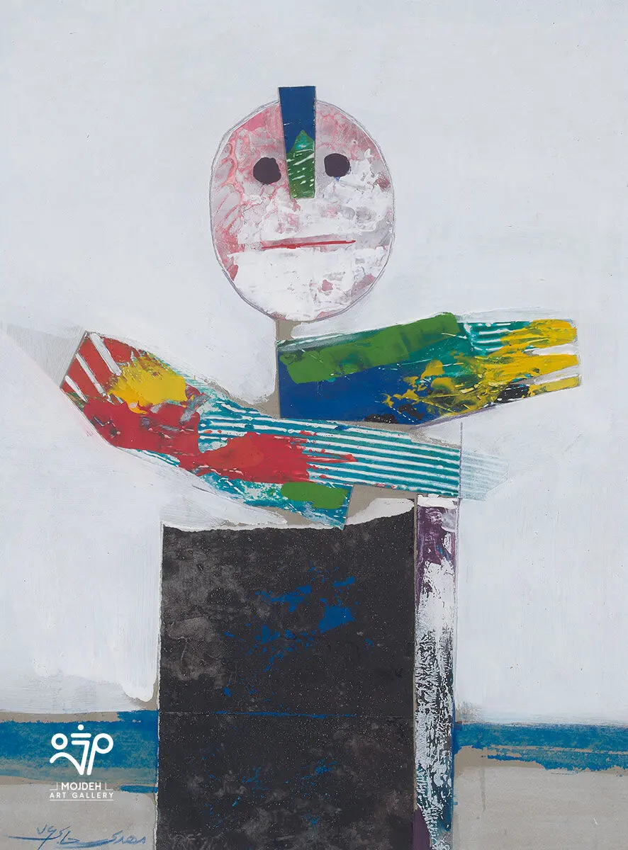 Mehdi Sahabi - 70 × 35 × 20 cm - Mixed Media and wood - 2001