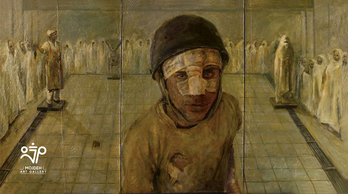 Azim Morakabatchi - Four Horseman of the Tragedy - 200 × 130 cm - Oil on canvas - 2014