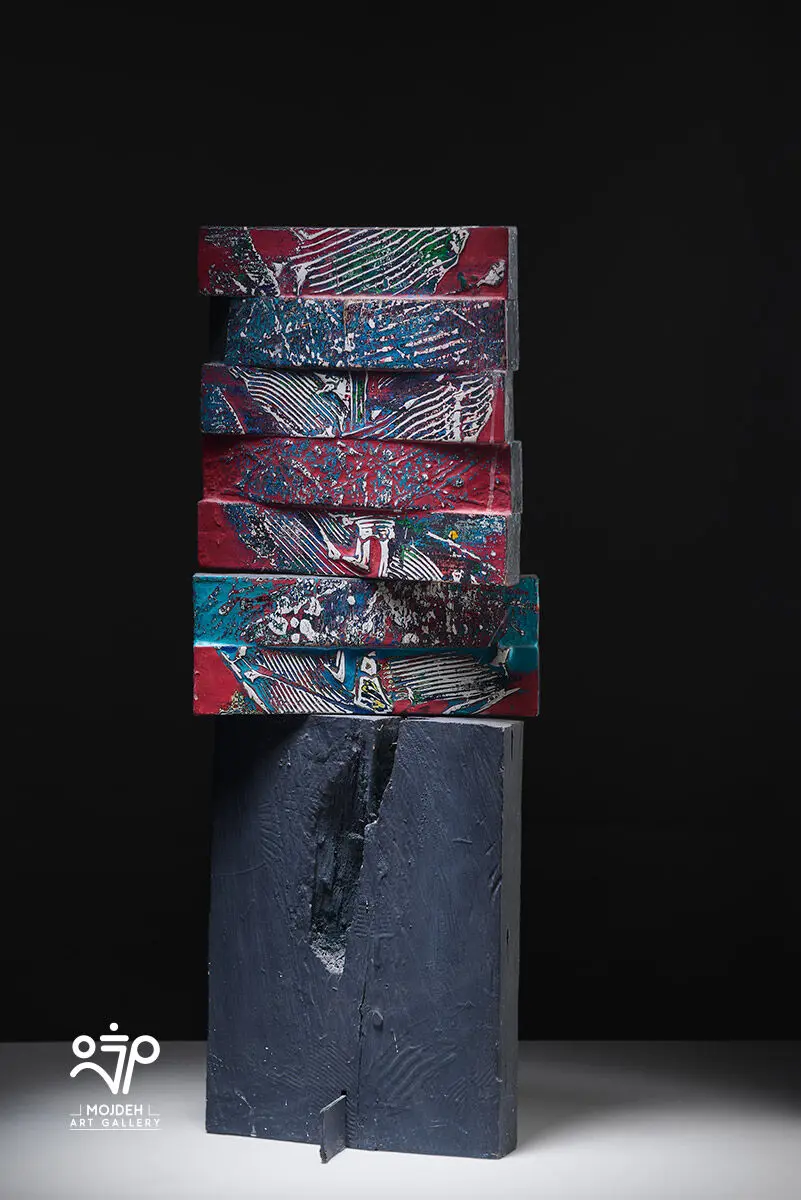 Mehdi Sahabi - 76 × 46 × 15 cm - Acrylic on wood - 1997 - Tehran Museum of Art’s Treasury