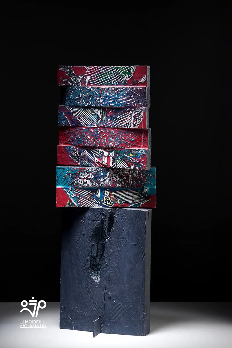 Mehdi Sahabi - 76 × 46 × 15 cm - Acrylic on wood - 1997 - Tehran Museum of Art’s Treasury