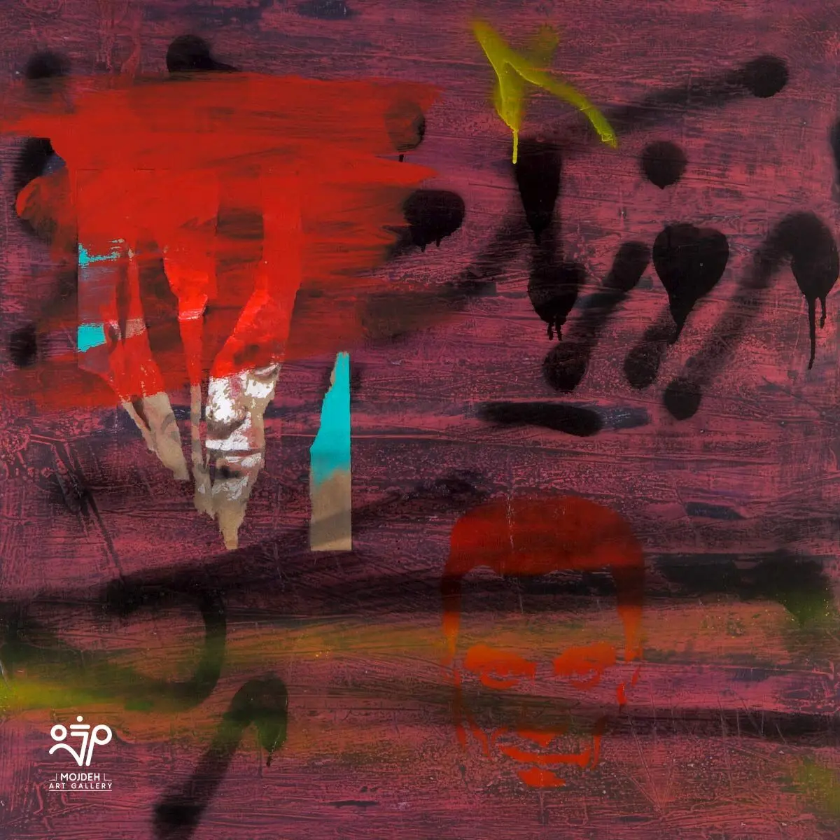 Mehdi Sahabi - 80 × 80 cm - Mixed media on canvas 