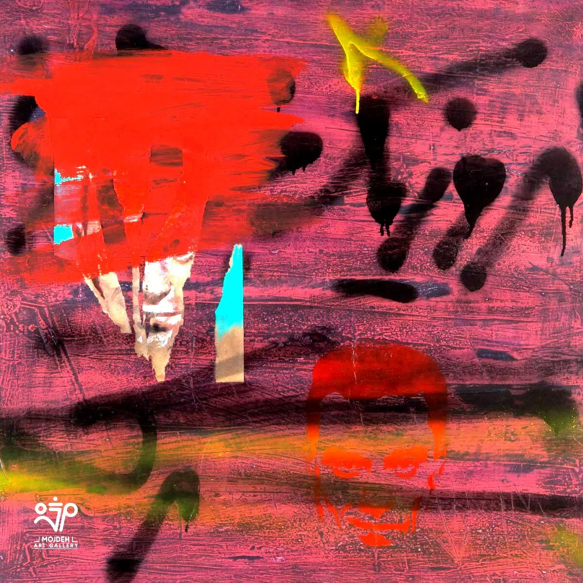 Mehdi Sahabi - 80 × 80 cm - Mixed media on canvas 
