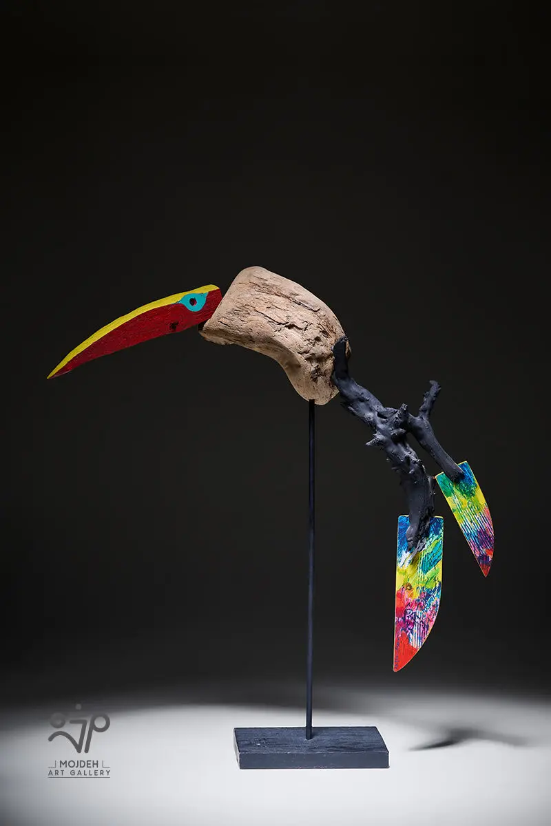 Mehdi Sahabi - 45 × 75 × 20 cm -  Acrylic on wood -  2007 -  Private Collection