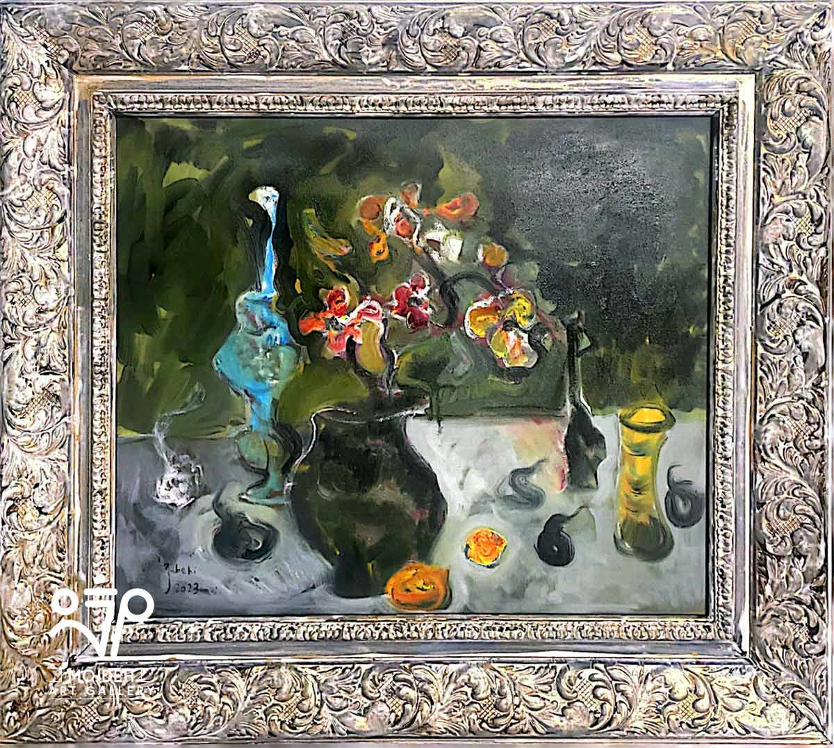 Hosseinali Zabehi - Les Fleurs Disperées - 50 × 60 cm - Oil on canvas - 2013