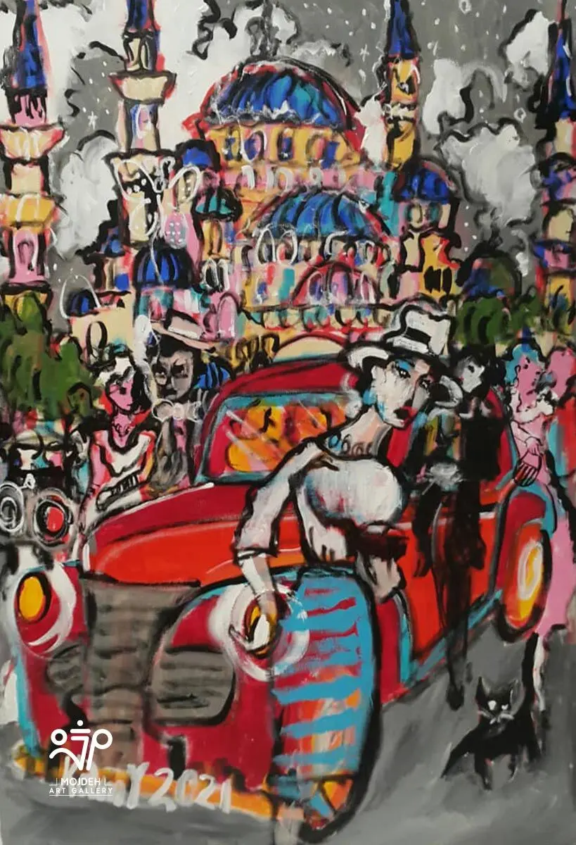 Kambiz Khodabandeh - 100 × 70 cm - Mixed media on canvas - 2021