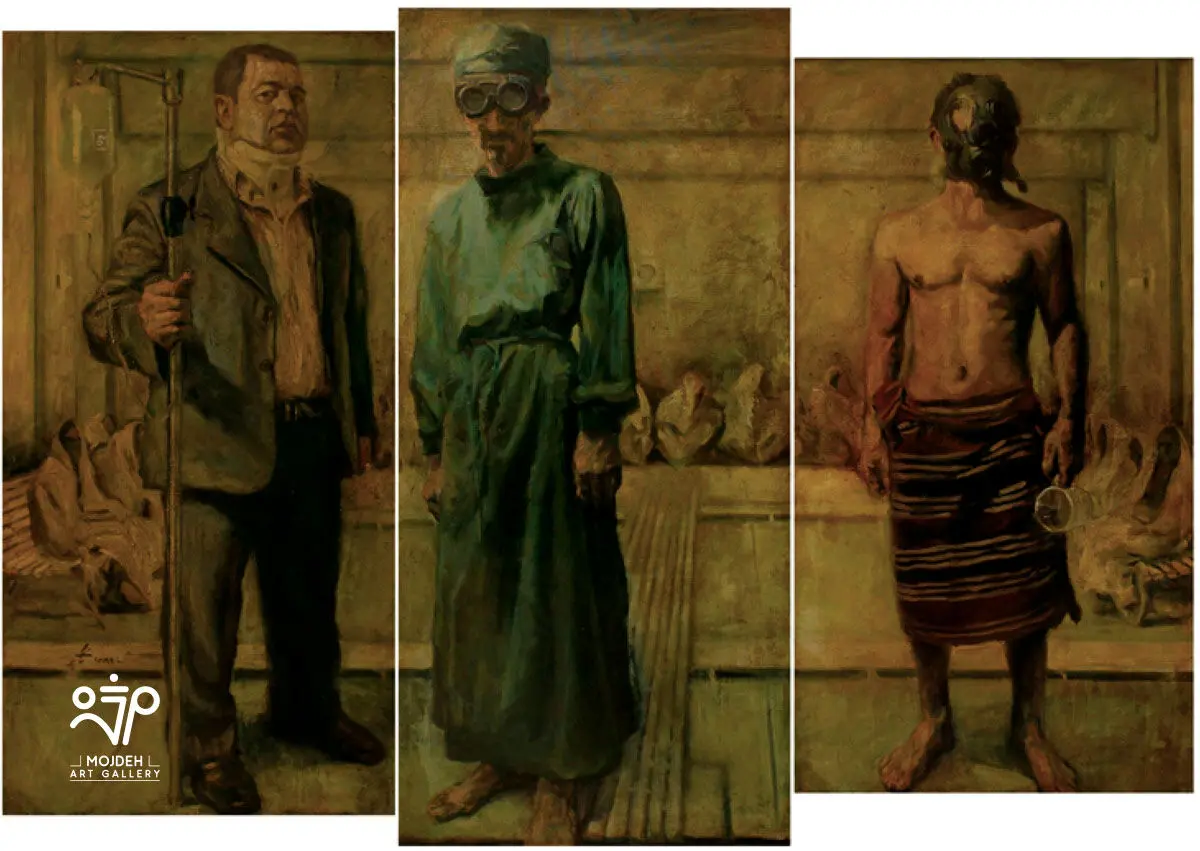 Azim Morakabatchi - Trinty - 210 × 150 cm - Oil on canvas - 2010