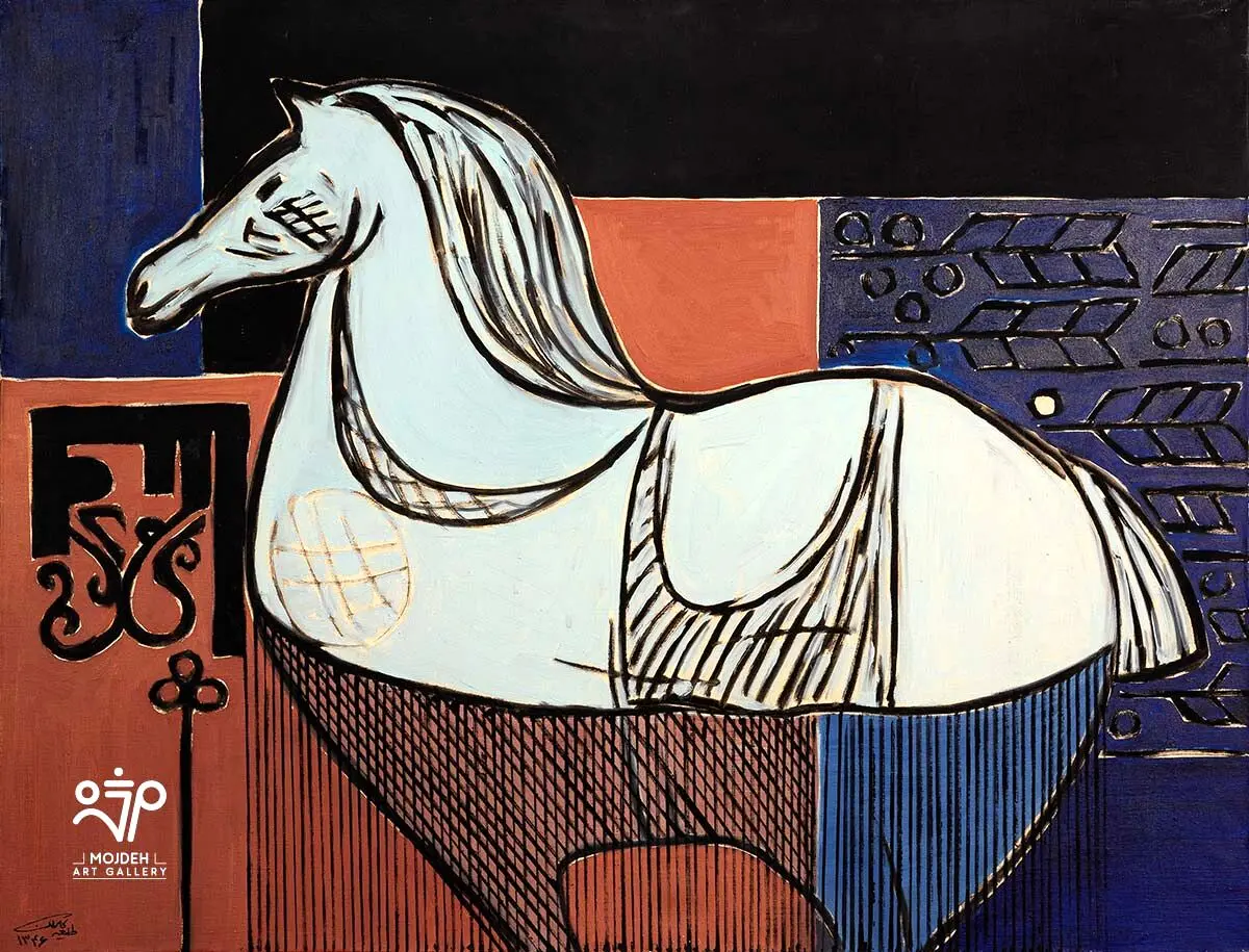 Talieh Kamran - 62 × 82 cm - Acrylic on canvas - Private Collection - 1967