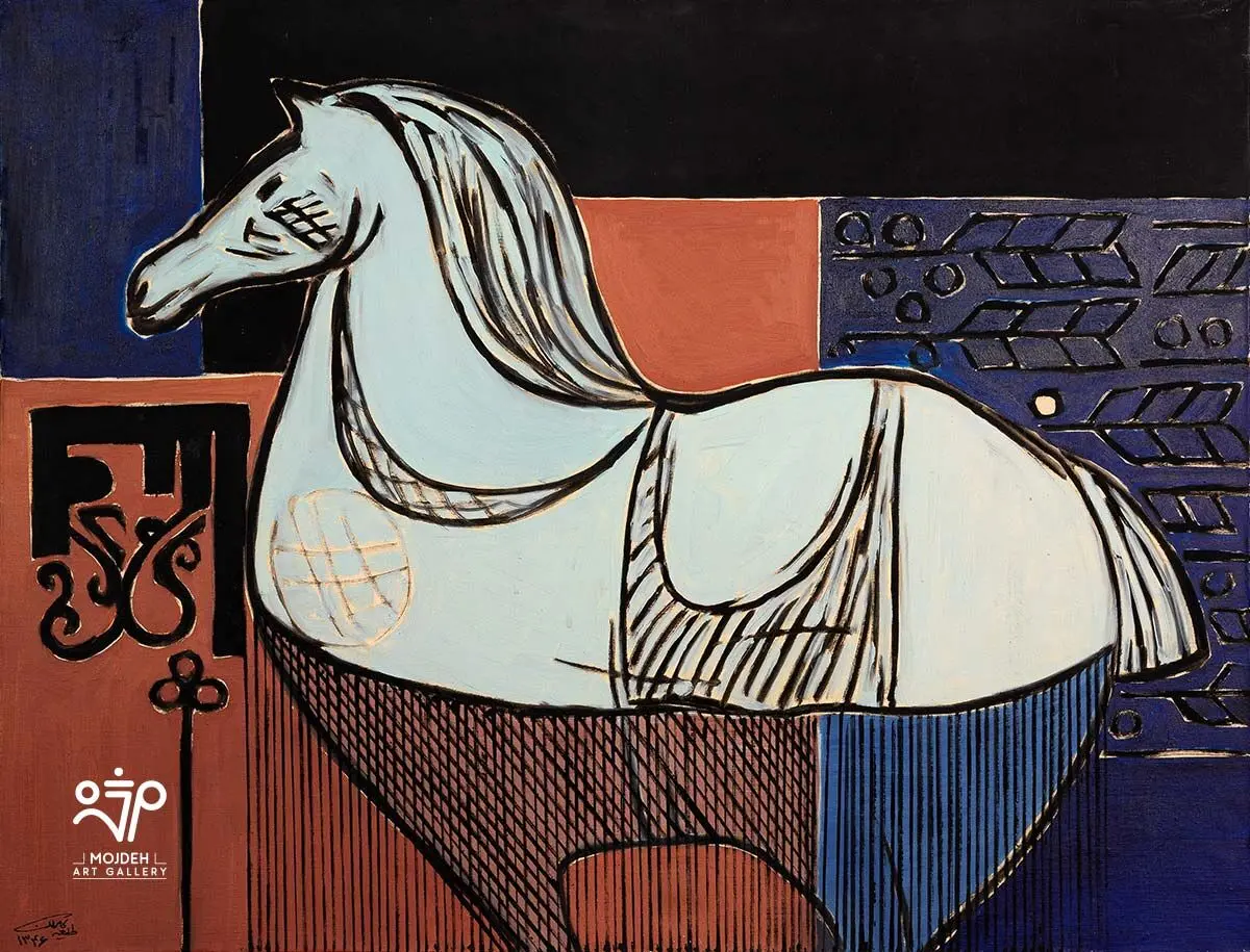 Talieh Kamran - 62 × 82 cm - Acrylic on canvas - Private Collection - 1967