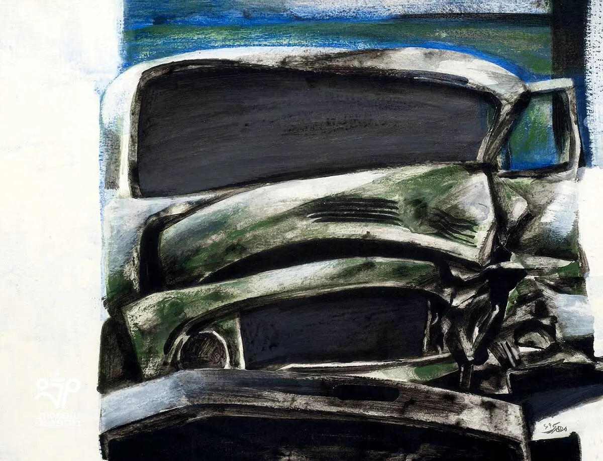 Mehdi Sahabi - 49 × 64 cm – Acrylic on cardboard - 1990