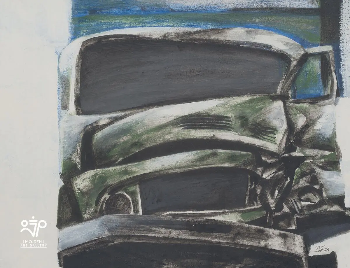 Mehdi Sahabi - 49 × 64 cm – Acrylic on cardboard - 1990
