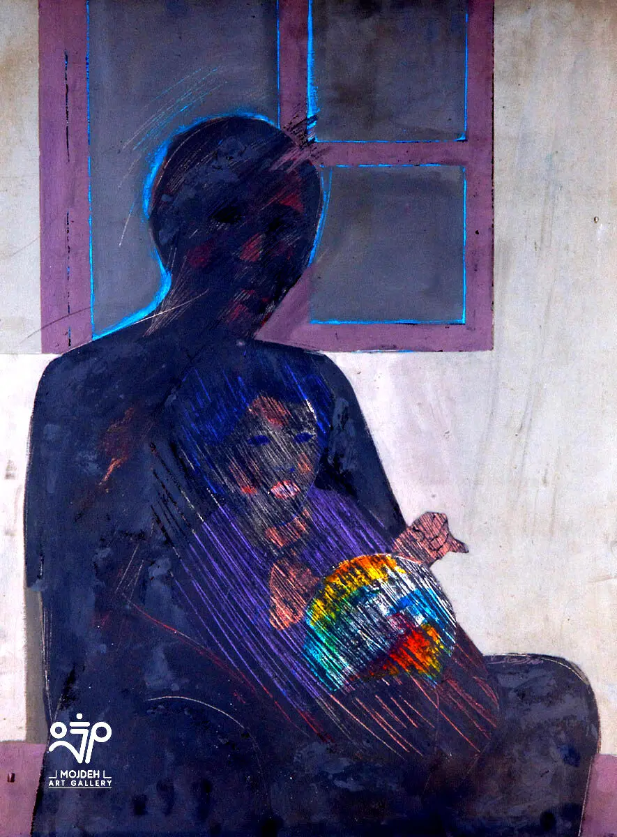 Mehdi Sahabi - 80 × 60 cm- Acrylic on canvas - 1991 