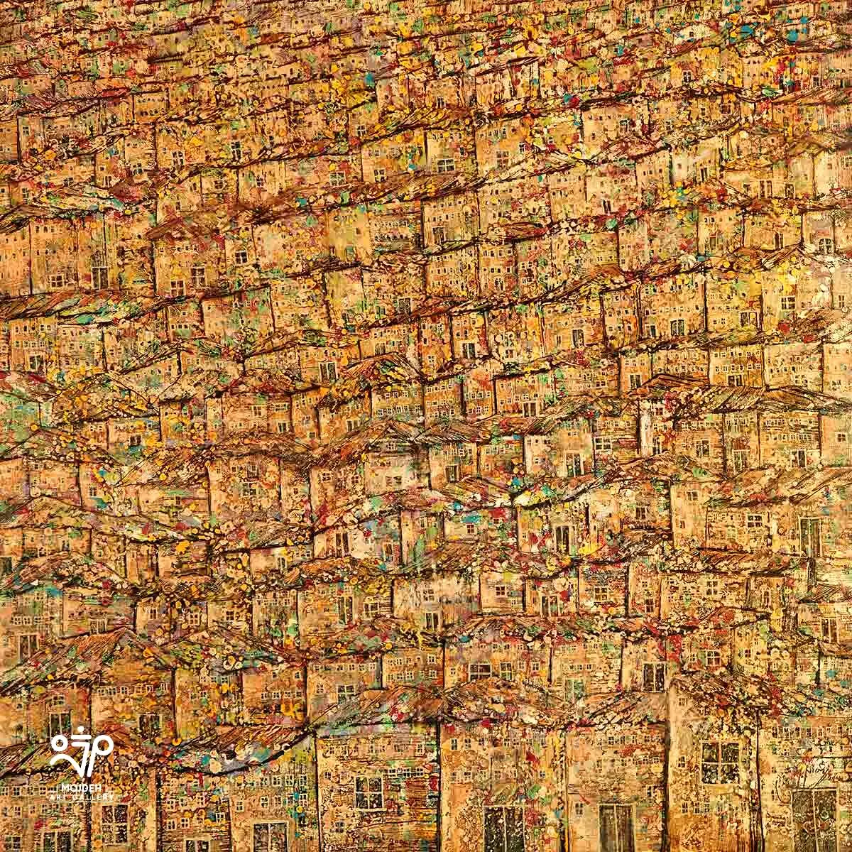 Manouchehr Niazi - Kurdistan - 150 × 150 cm - Oil on canvas - 2004 - Private Collection