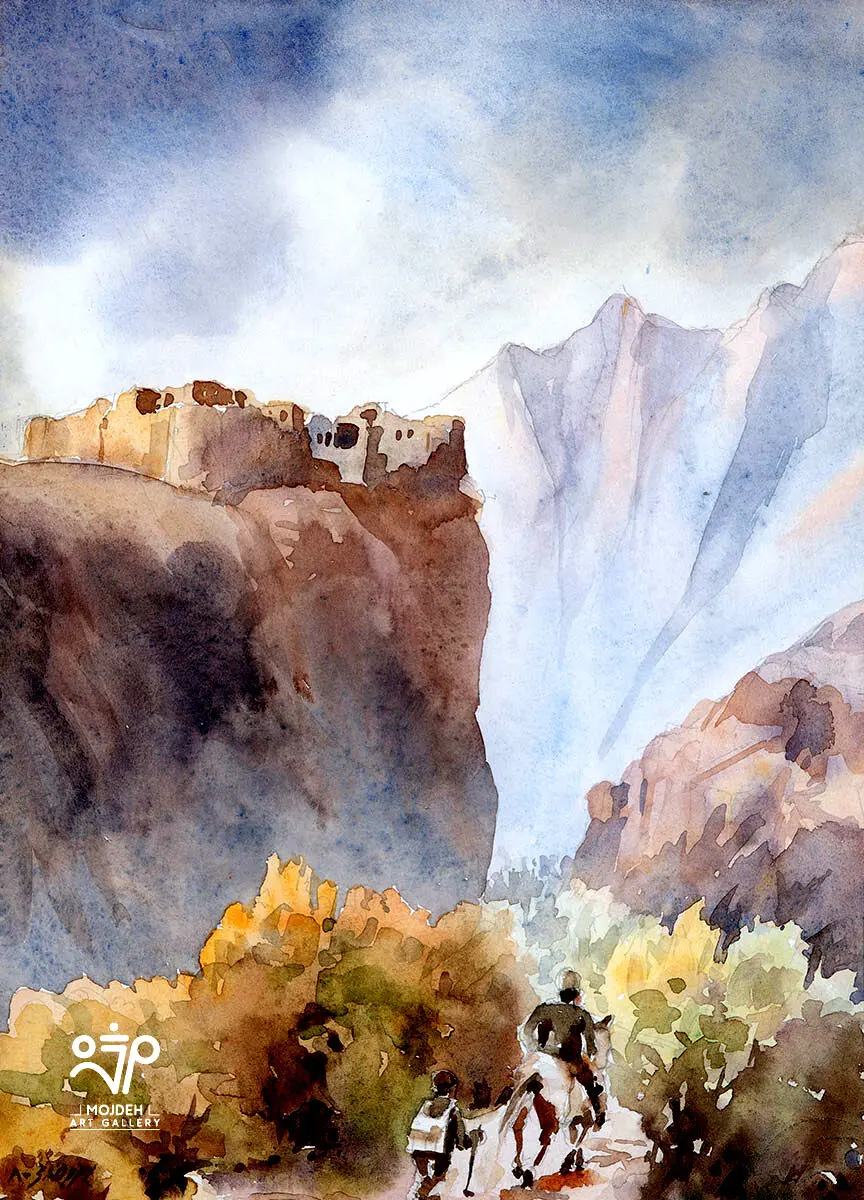 Bahman Rezaei - 28 × 20 cm - Watercolor on cardboard - 2001