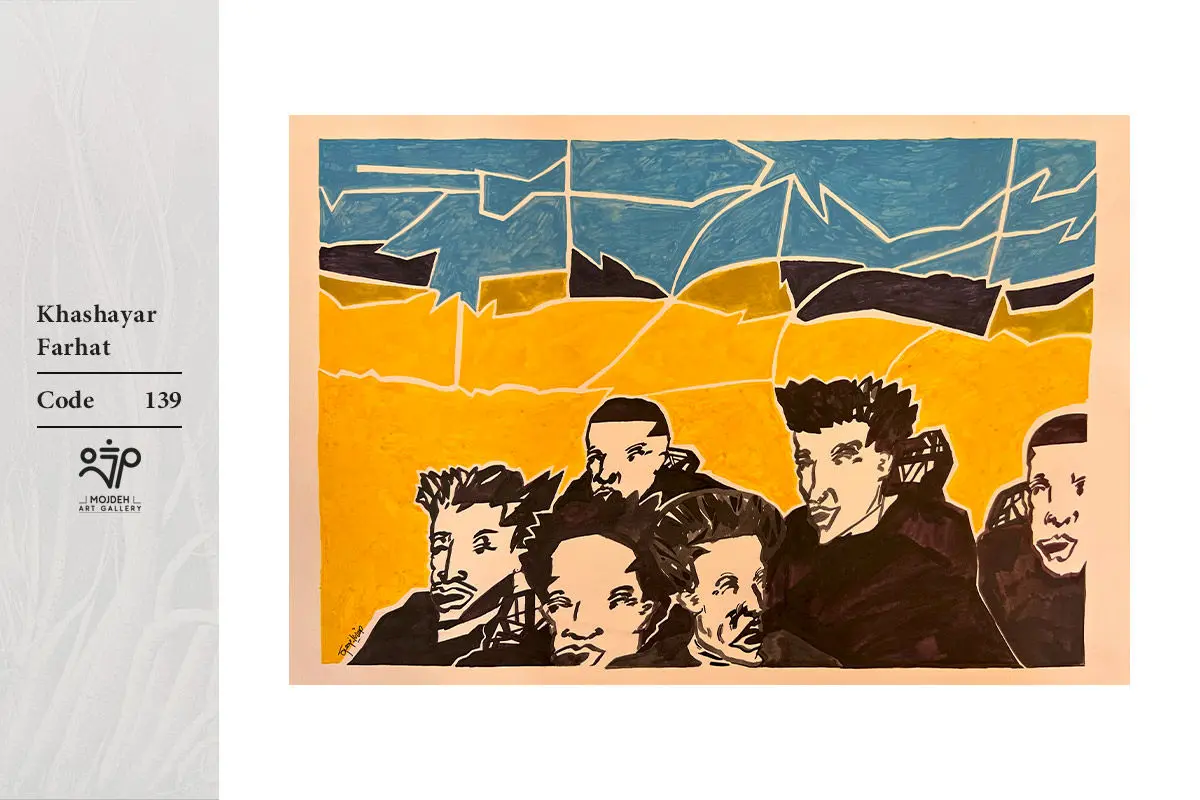 Khashayar Farhat - 50x70 cm - Mixed media on cardboard