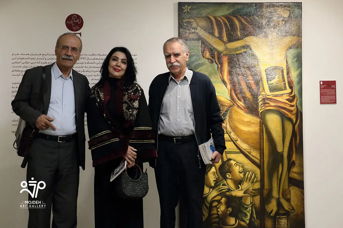 مجید سحابی، مهرک صفرزاده و محمود حداد در نمایشگاه زمان بازیافته / Majid Sahabi, Mehrak Safarzadeh And Mahmoud Hadad