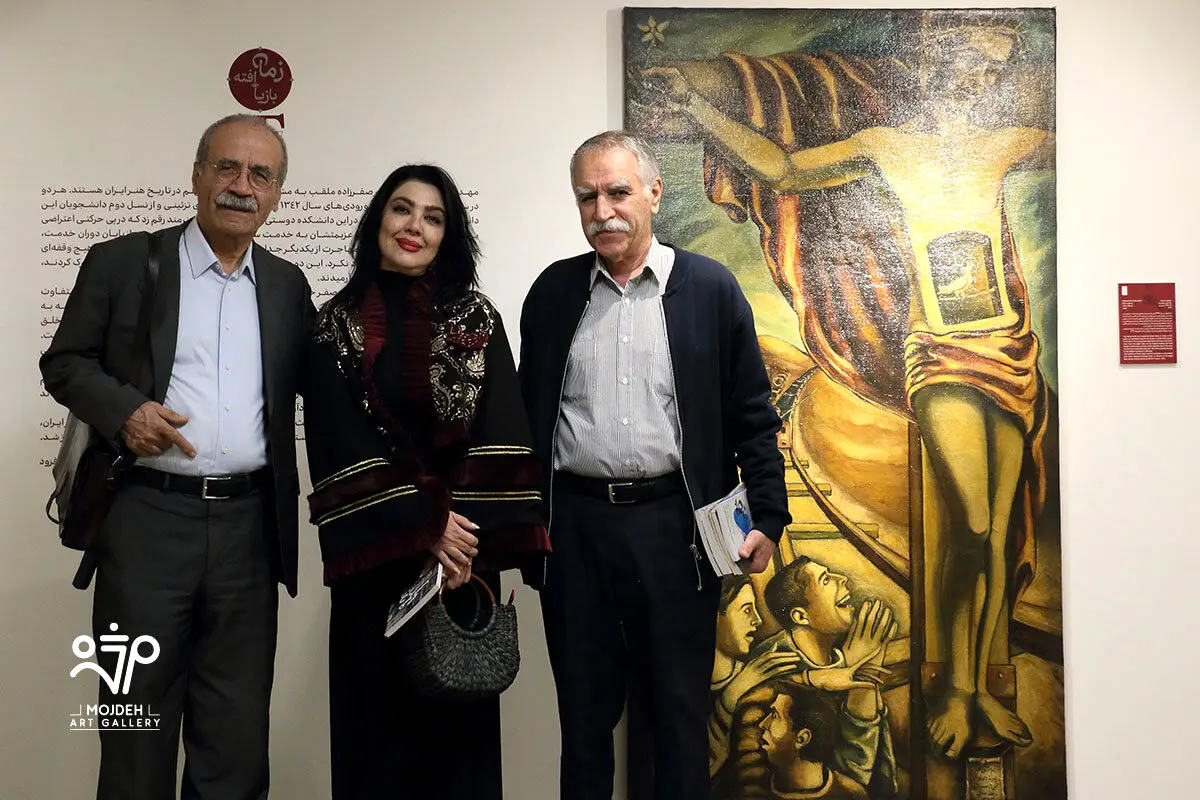 مجید سحابی، مهرک صفرزاده و محمود حداد در نمایشگاه زمان بازیافته / Majid Sahabi, Mehrak Safarzadeh And Mahmoud Hadad