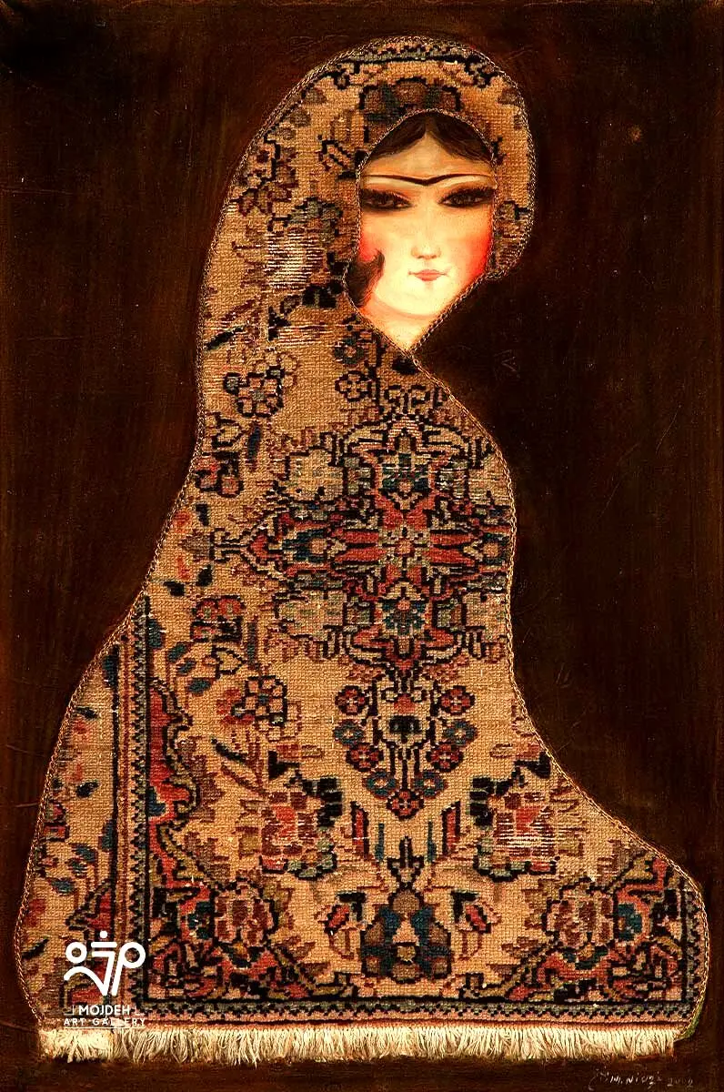 Manouchehr Niazi - 90 × 60 cm - Collage on canvas - 1985