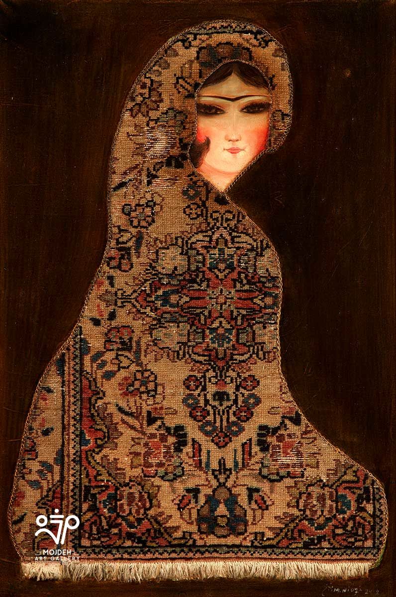 Manouchehr Niazi - 90 × 60 cm - Collage on canvas - 1985