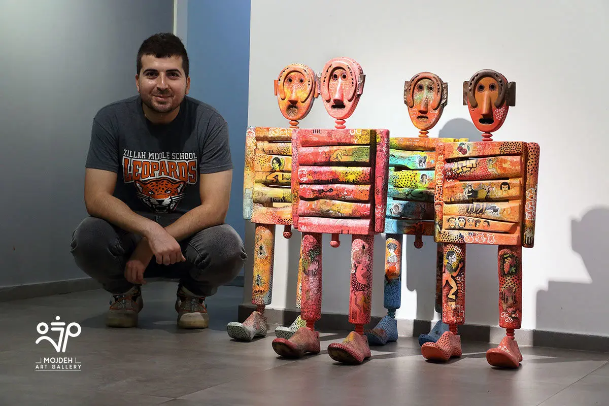 احد قدیری هنرمند نمایشگاه گروهی ازدحام / Ahad Ghadiri