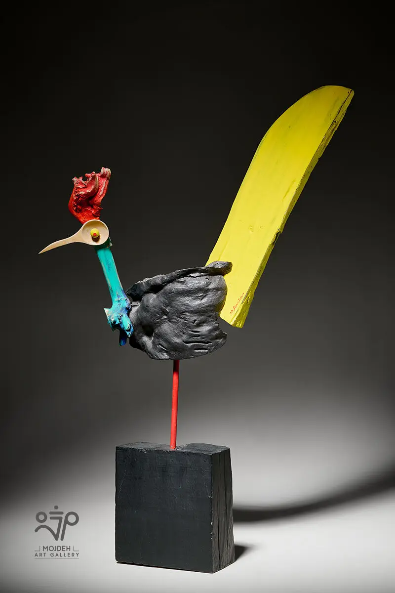 Mehdi Sahabi - 72 × 40 × 8 cm -  Acrylic on wood -  2009 -  Private Collection