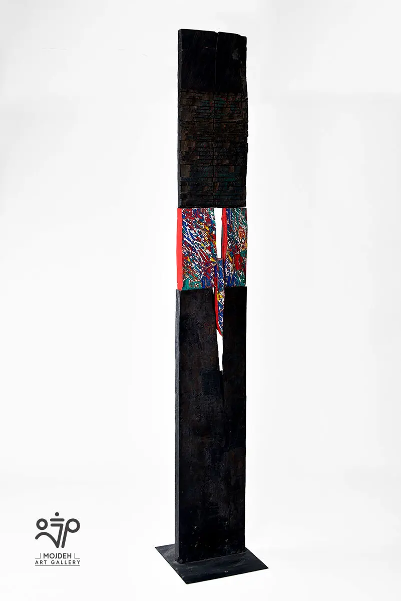 Mehdi Sahabi - 68 × 24 × 10 cm - Acrylic on wood 