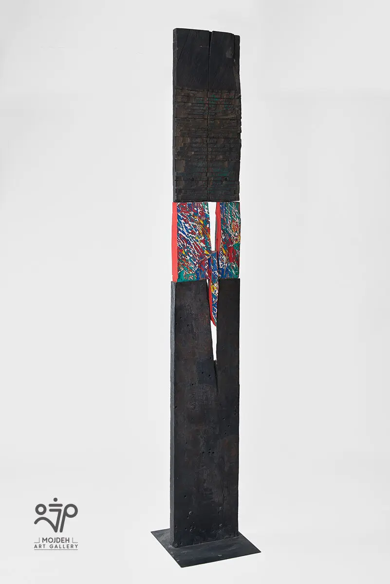 Mehdi Sahabi - 68 × 24 × 10 cm - Acrylic on wood 