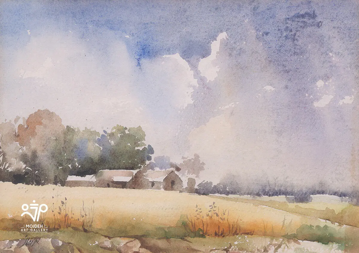 Bahman Rezaei - 24 × 34 cm - Watercolor on cardboard 