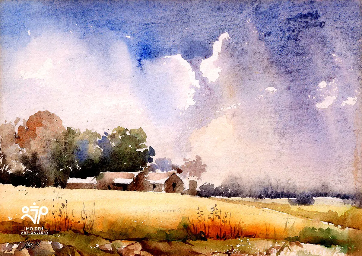 Bahman Rezaei - 24 × 34 cm - Watercolor on cardboard 