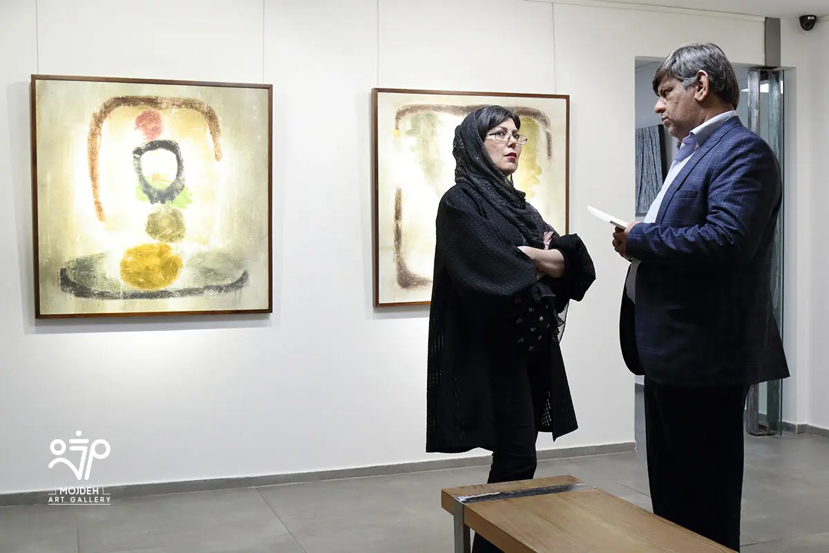 عبدالرحیم سیاهکارزاده در نمایشگاه آثار افروز هوشنگ / Afrooz Hooshang’s Artworks Exhibition