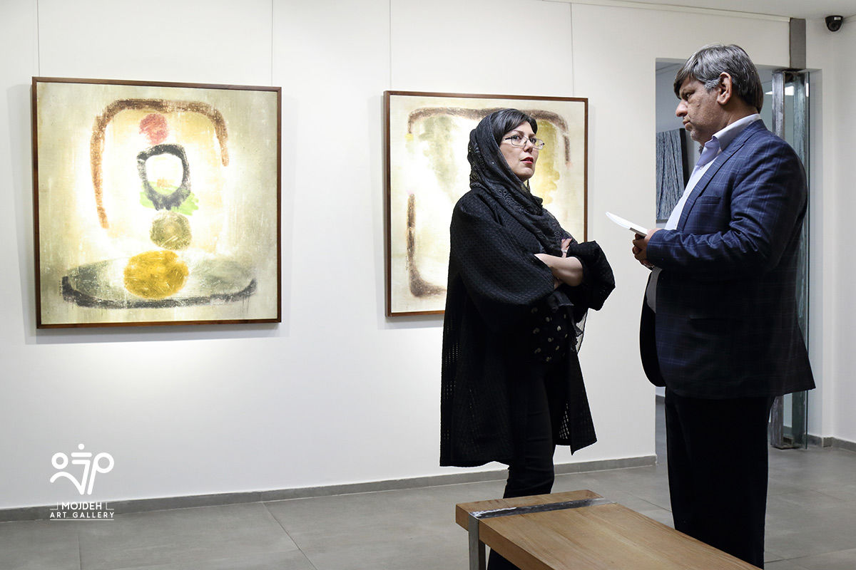 عبدالرحیم سیاهکارزاده در نمایشگاه آثار افروز هوشنگ / Afrooz Hooshang’s Artworks Exhibition