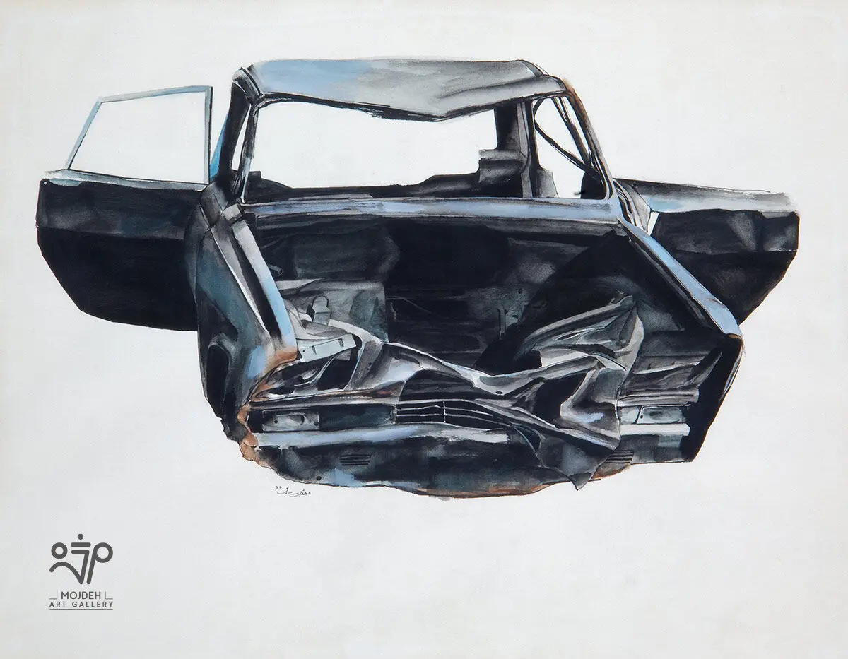 Mehdi Sahabi – 50 × 56 cm - Acrylic on cardboard - 1987
