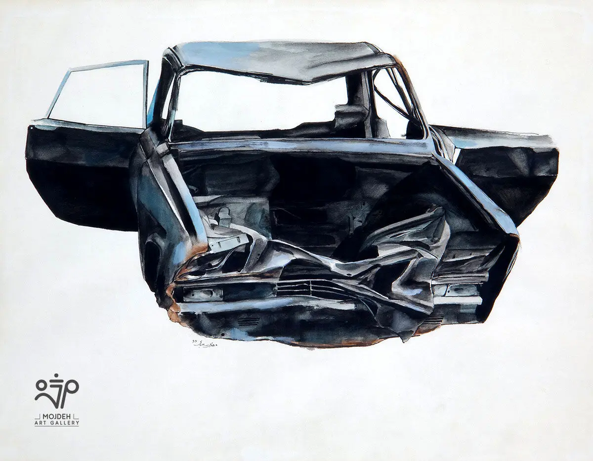 Mehdi Sahabi – 50 × 56 cm - Acrylic on cardboard - 1987