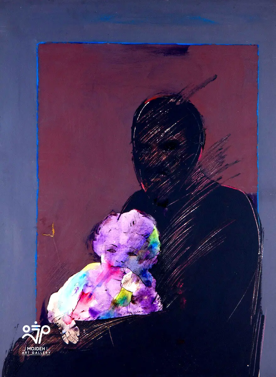 Mehdi Sahabi - 85 × 65 cm - Acrylic on canvas - 1991 - Private Collection