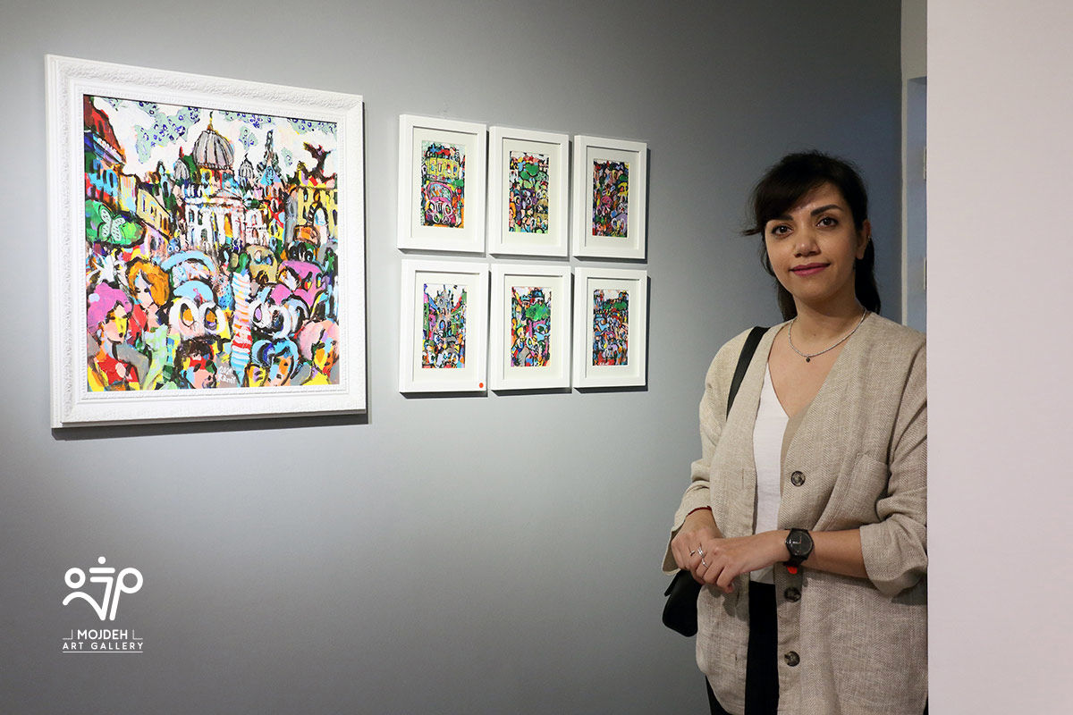 الهام عظیمی هنرمند نمایشگاه گروهی ازدحام / Elham Azimi