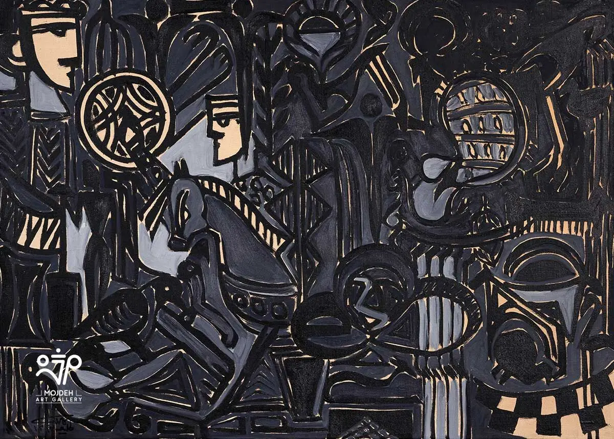 Talieh Kamran - 50 × 70 cm - Acrylic on canvas - Private Collection - 1968