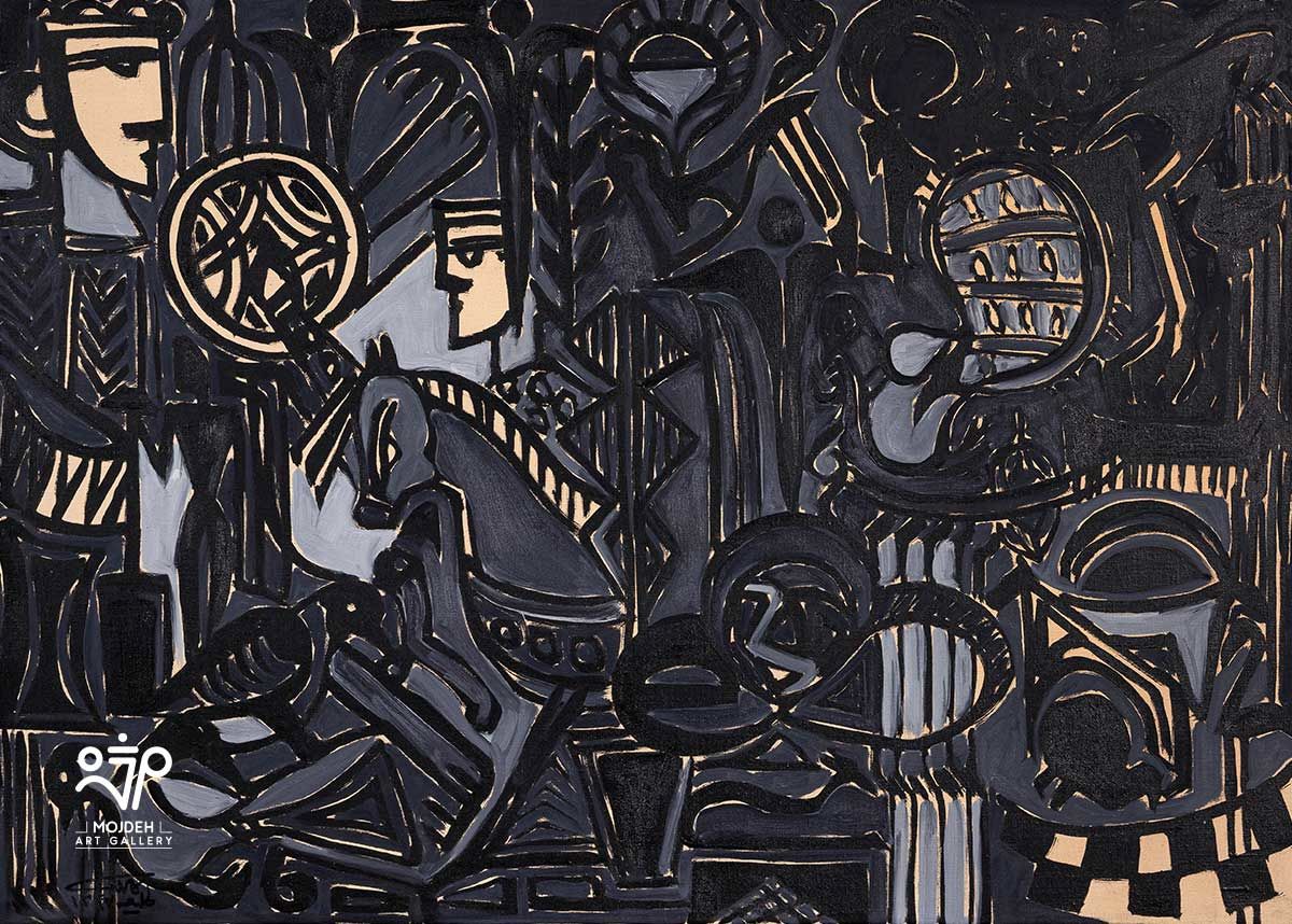 Talieh Kamran - 50 × 70 cm - Acrylic on canvas - Private Collection - 1968