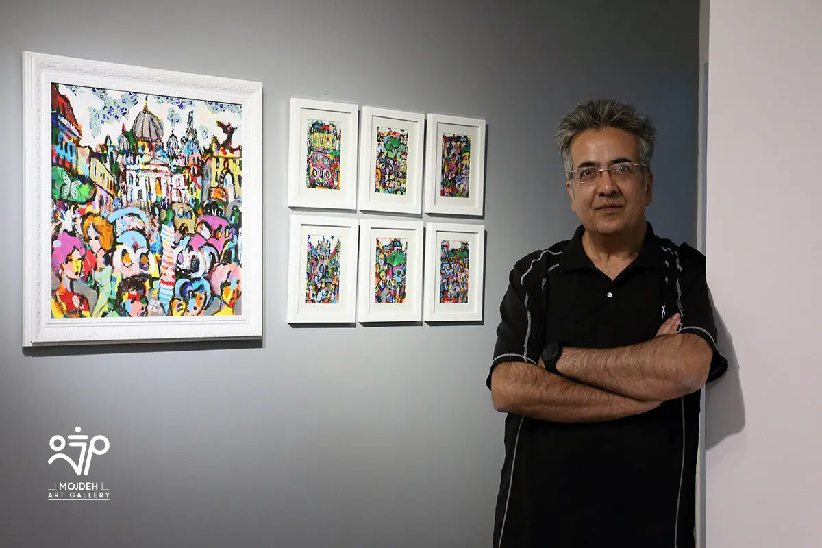 کامبیز خدابنده هنرمند نمایشگاه گروهی ازدحام / Kambiz Khodabandeh