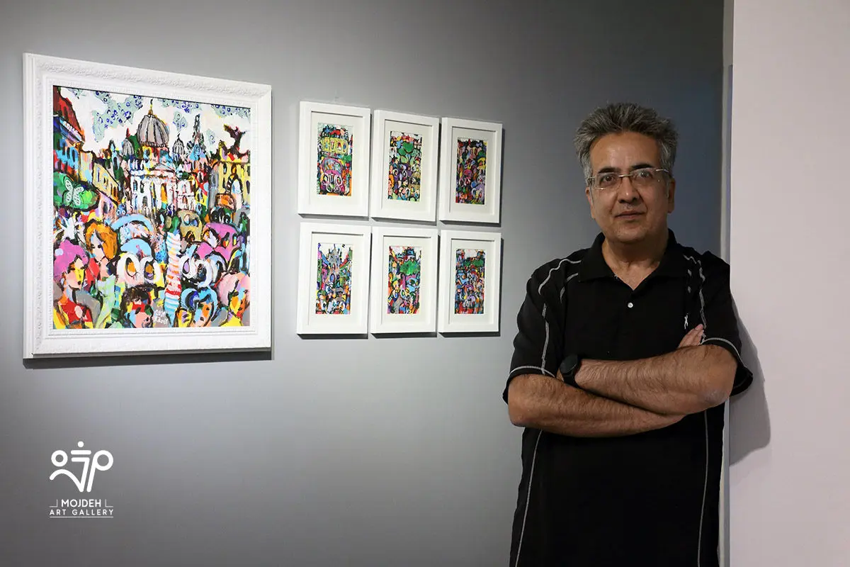 کامبیز خدابنده هنرمند نمایشگاه گروهی ازدحام / Kambiz Khodabandeh