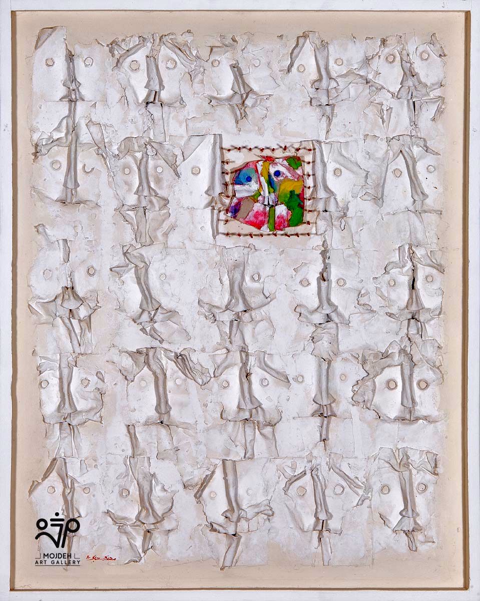 Mehdi Sahabi - 100 × 80 cm - Mixed Media on wood - 2001 - Private Collection