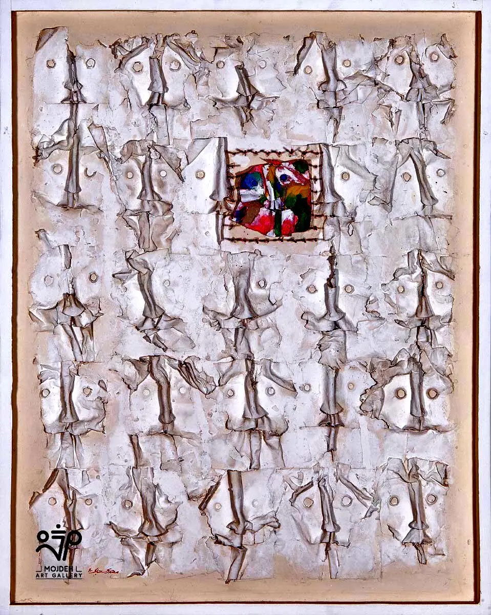 Mehdi Sahabi - 100 × 80 cm - Mixed Media on wood - 2001 - Private Collection